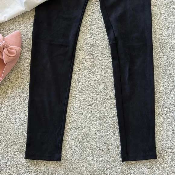 Anthropologie Sanctuary Grease Black Faux Suede Legging Pants - Picture 5 of 10